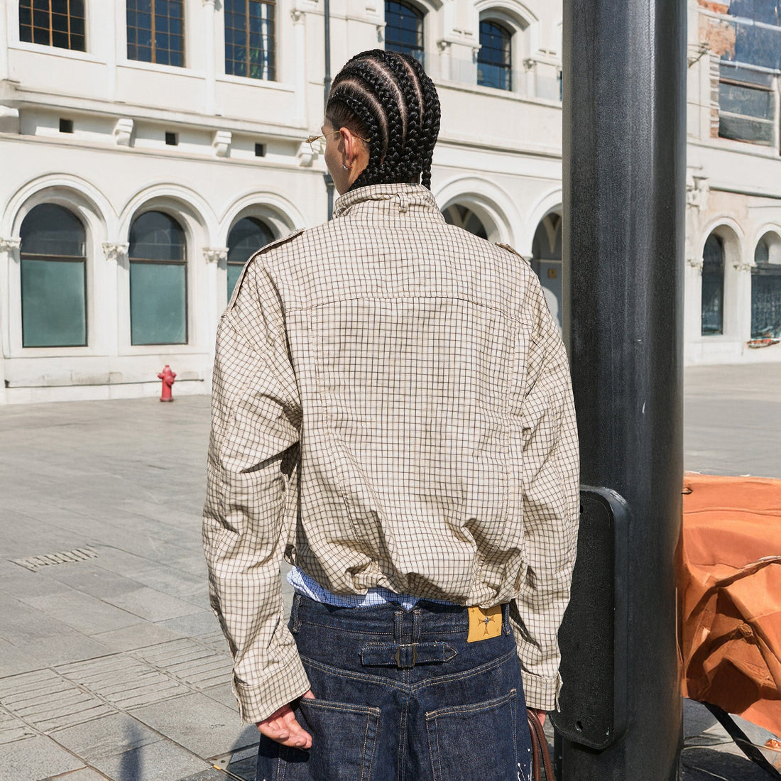 STEEPC Gingham Drawstring-Hem Boxy Jacket-Jacket-S (1)-Free Shipping Leatheretro