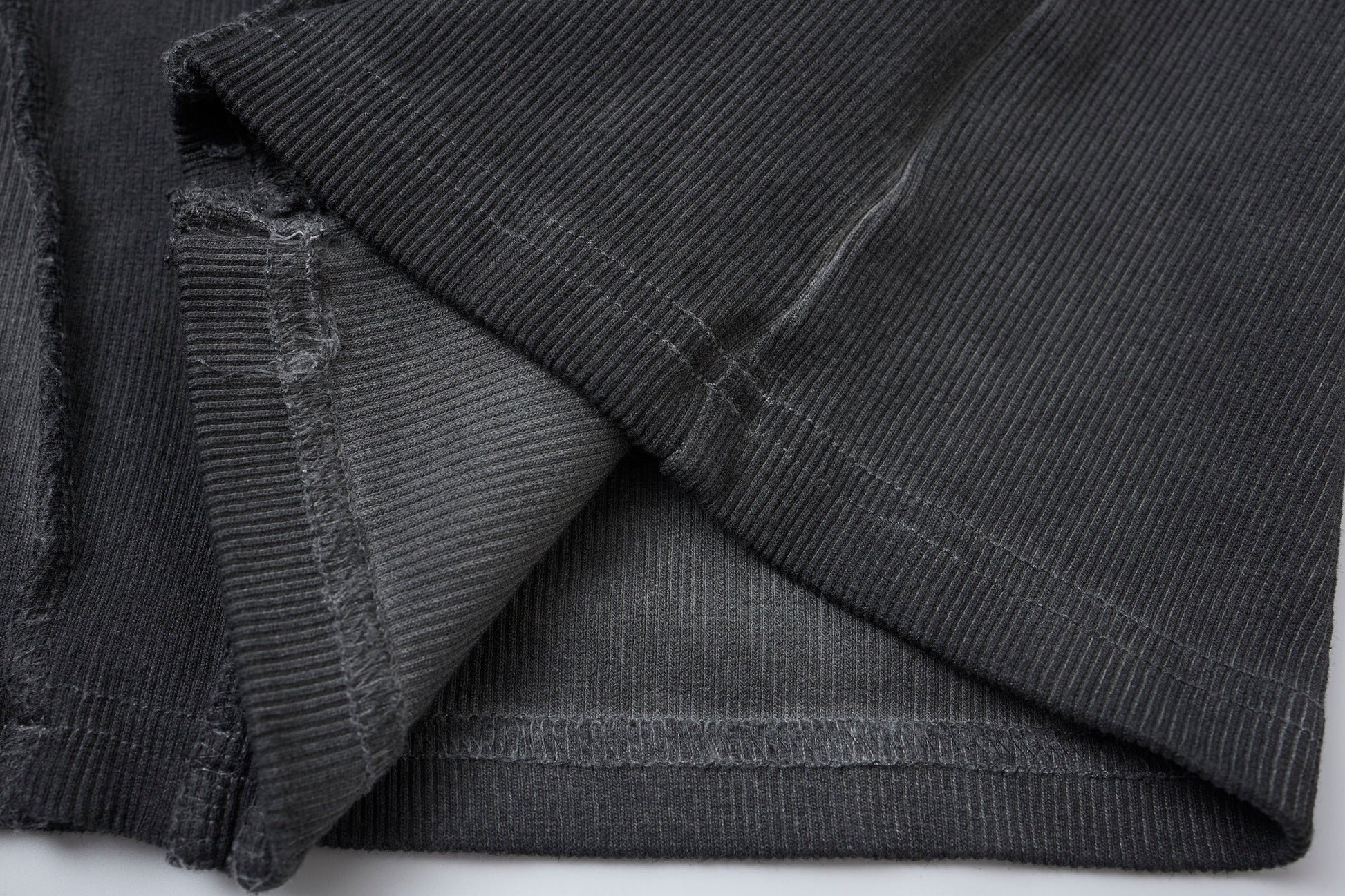 CLP Ribbed Frayed Hem Slim Vest-Vest-M-Free Shipping Leatheretro