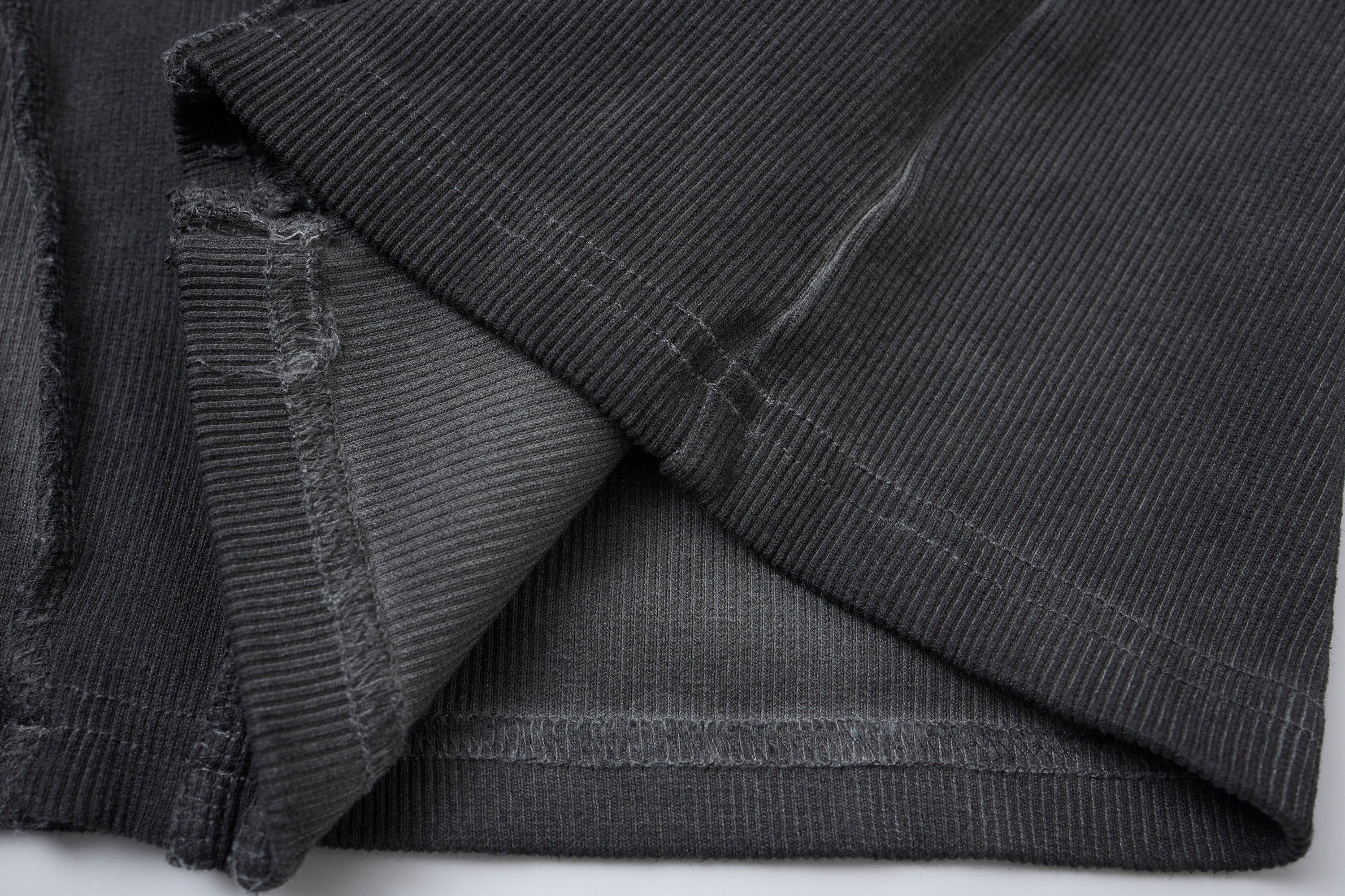 CLP Ribbed Frayed Hem Slim Vest-Vest-M-Free Shipping Leatheretro