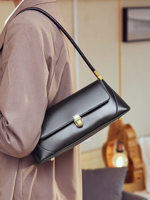 Women Summer French Shoulder Bag - Retro Style Luxury Piece-Shoulder Bag-Black-Free Shipping Leatheretro