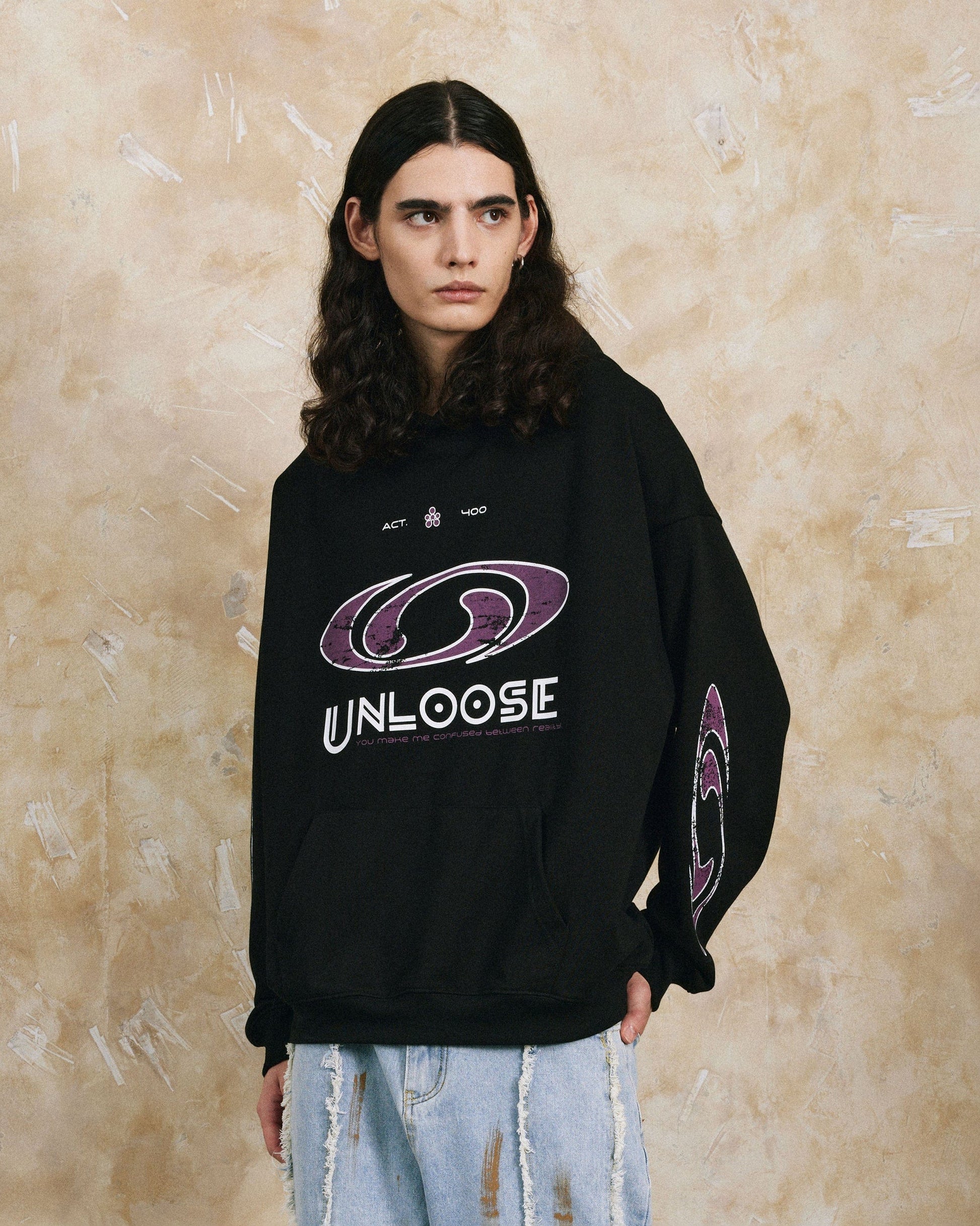 OVDY Unloose Graphics Hoodie-Hoodie-S-Black-Free Shipping Leatheretro
