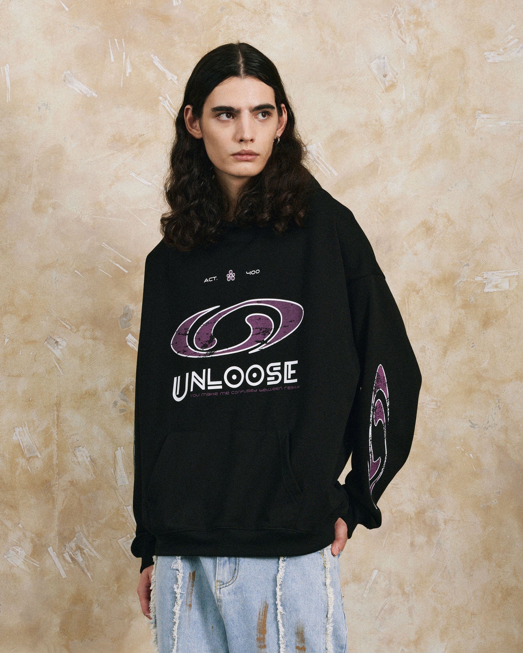 OVDY Unloose Graphics Hoodie-Hoodie-S-Black-Free Shipping Leatheretro