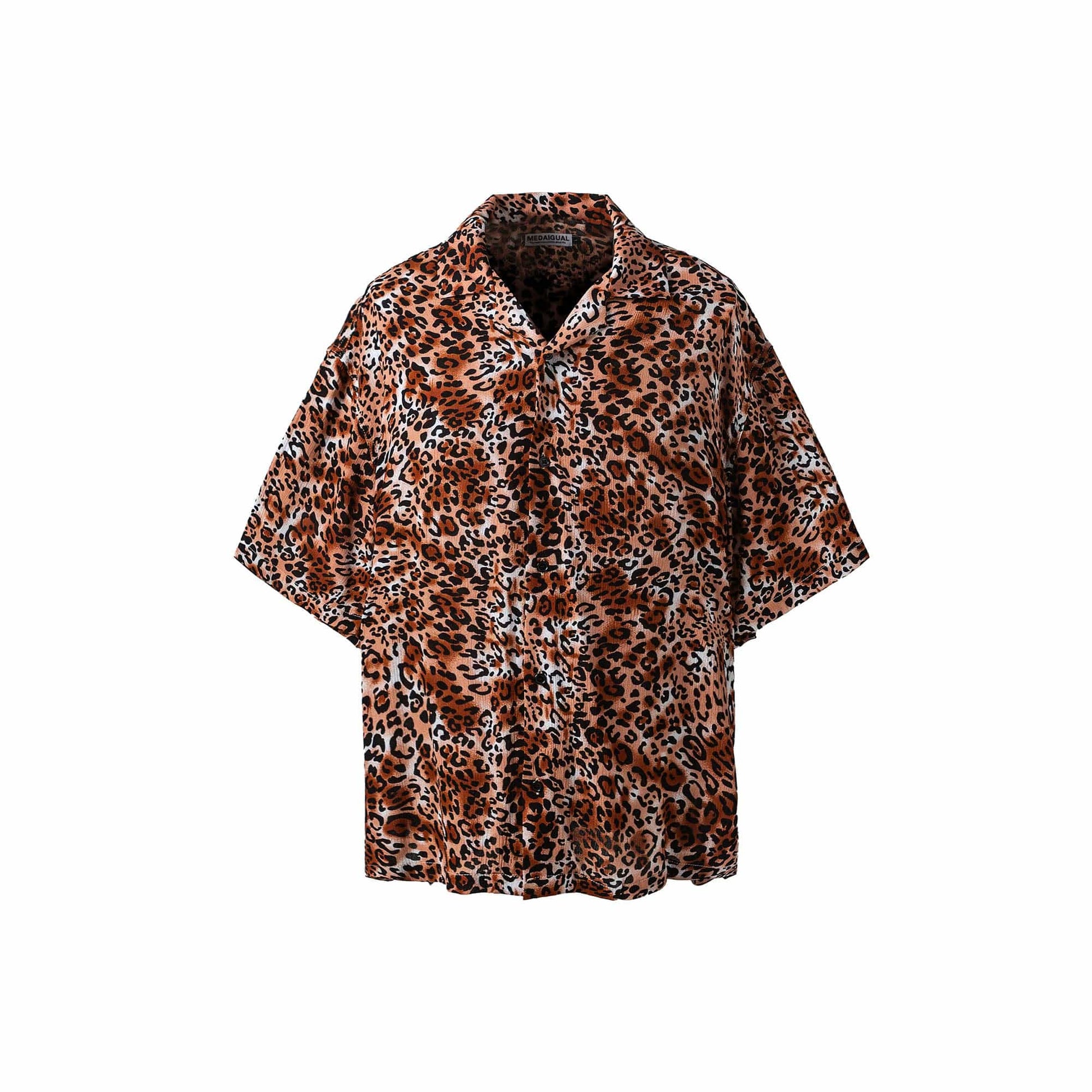 ME DA IGUAL Classic Leopard Full-Print Half Shirt-Half shirt-M-Free Shipping Leatheretro