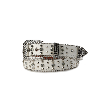 CYCYCY Diamond Studded Leather Belt-Accessories-One Size-Free Shipping Leatheretro