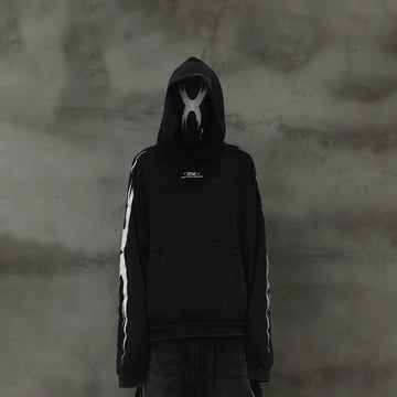 RTVG Washed Embroidered-Logo Hoodie-Hoodie-M-Free Shipping Leatheretro