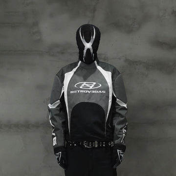 RTVG Modern Spliced Raglan Racing Pullover-Jacket-M-Free Shipping Leatheretro