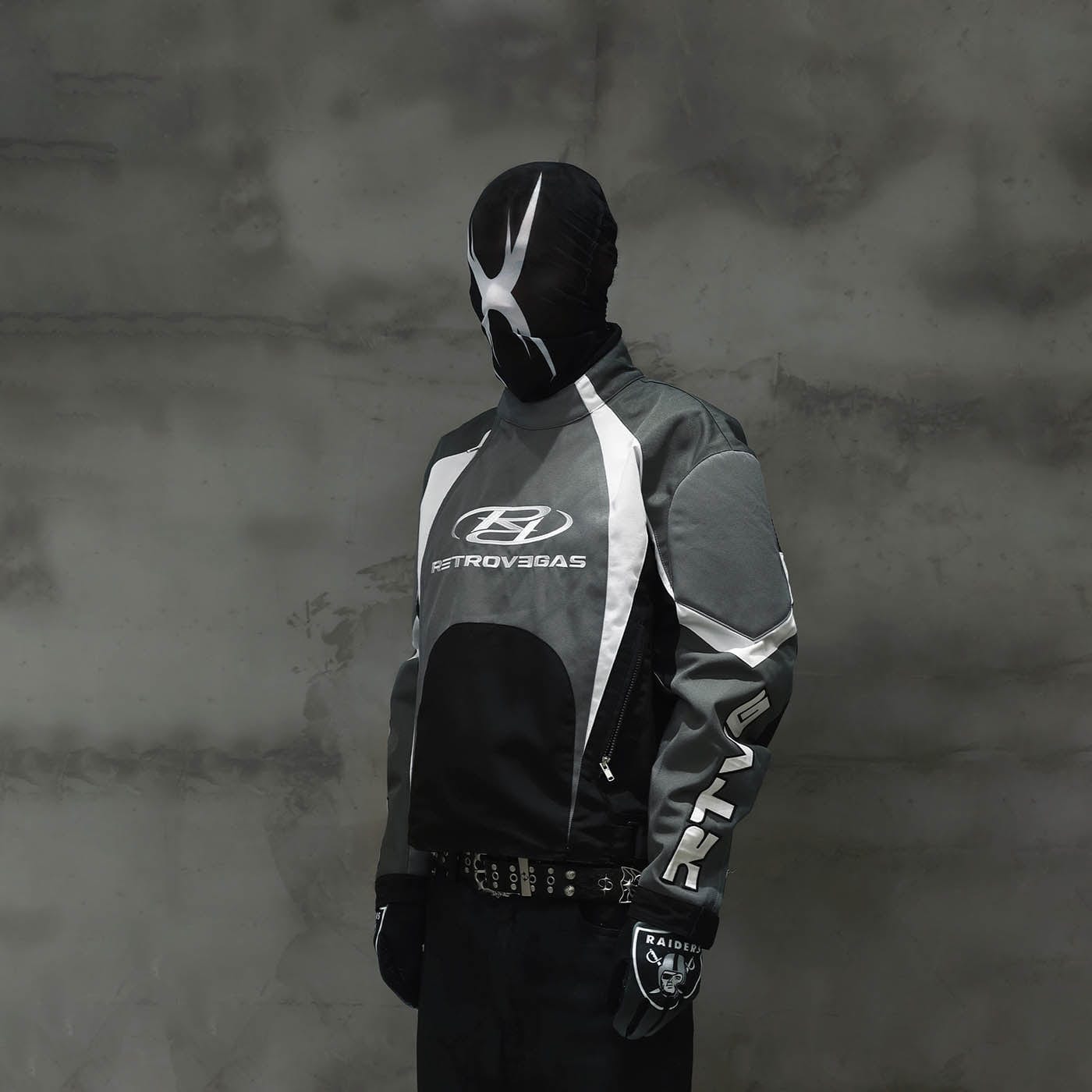 RTVG Modern Spliced Raglan Racing Pullover-Jacket-M-Free Shipping Leatheretro