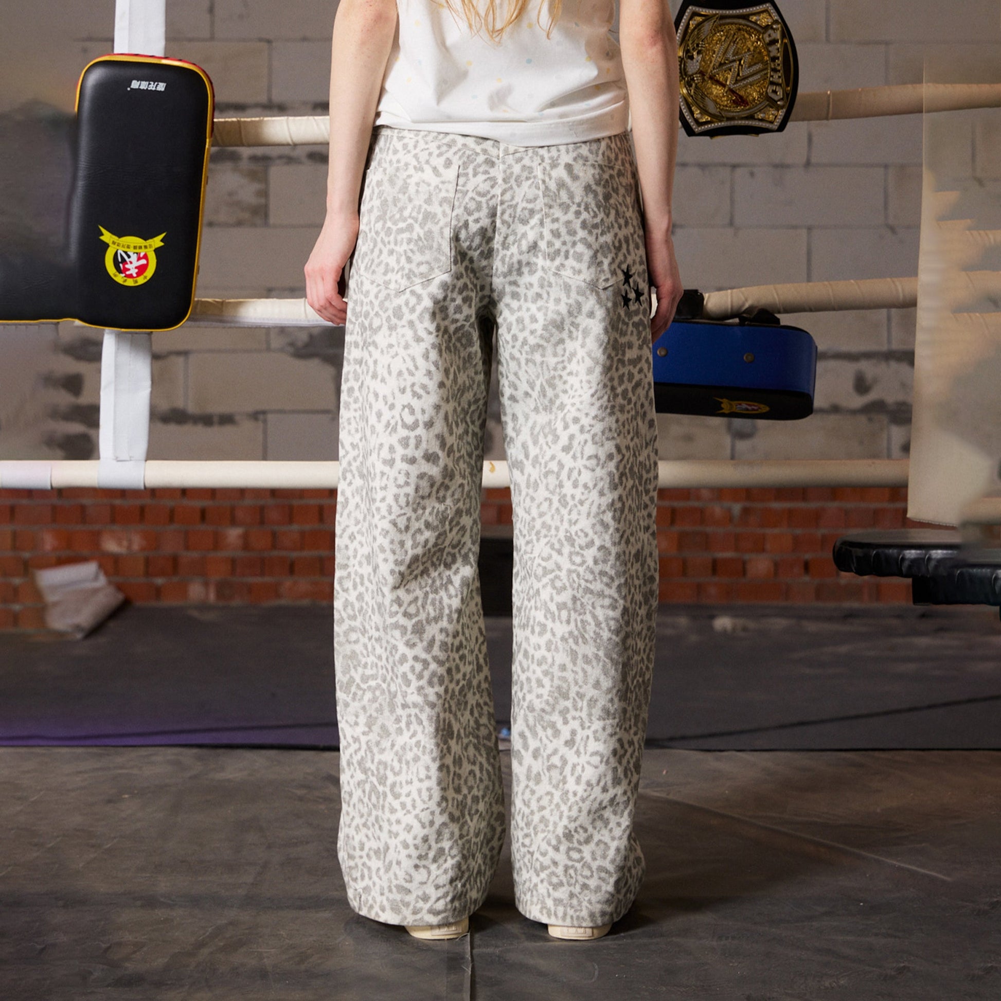 DONSMOKE Leopard Loose-Fit Jeans-Pants-S (Preorder)-Free Shipping Leatheretro