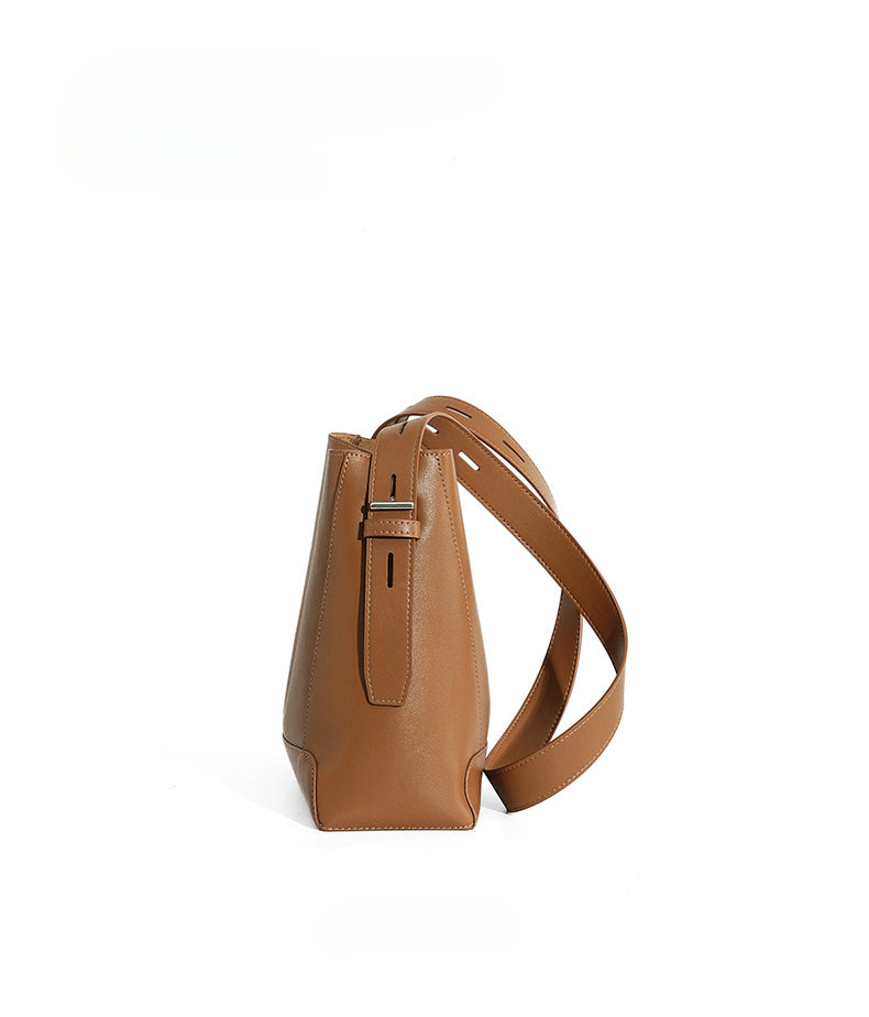 Premium Genuine Leather Crossbody Bag – Versatile Large Capacity Tote for Work & Travel-crossbody bags-Brown-Free Shipping Leatheretro