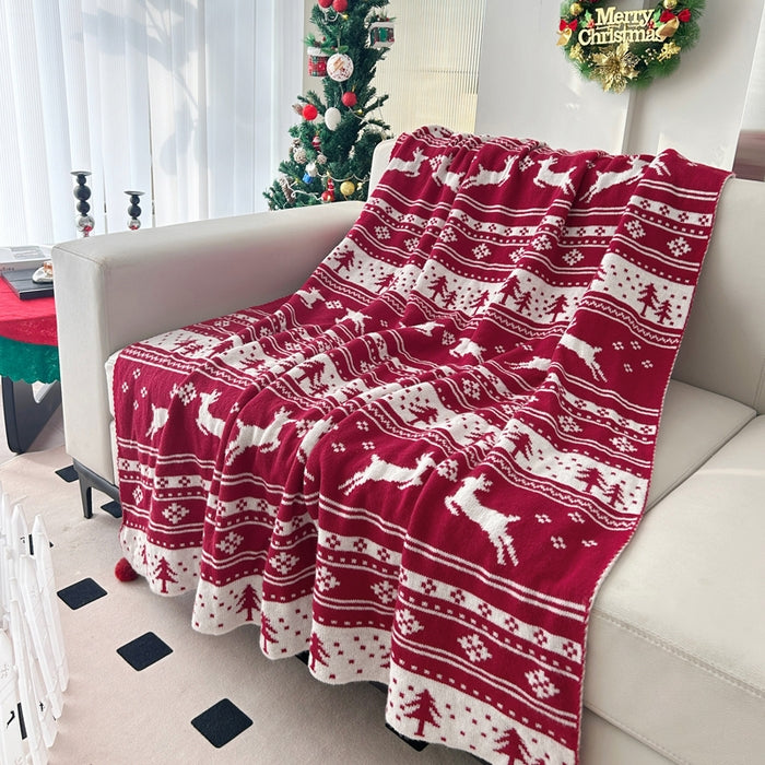 Merry christmas soft knitted blanket-Blankets-A-110x130cm-Free Shipping Leatheretro