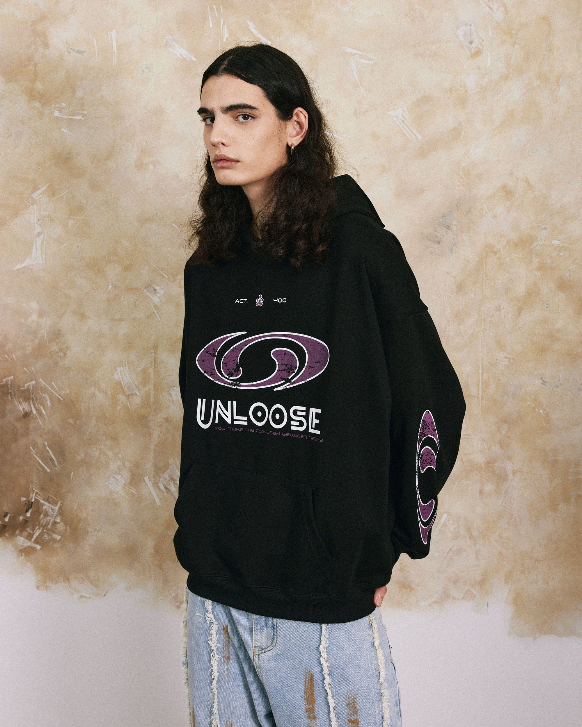 OVDY Unloose Graphics Hoodie-Hoodie-S-Black-Free Shipping Leatheretro