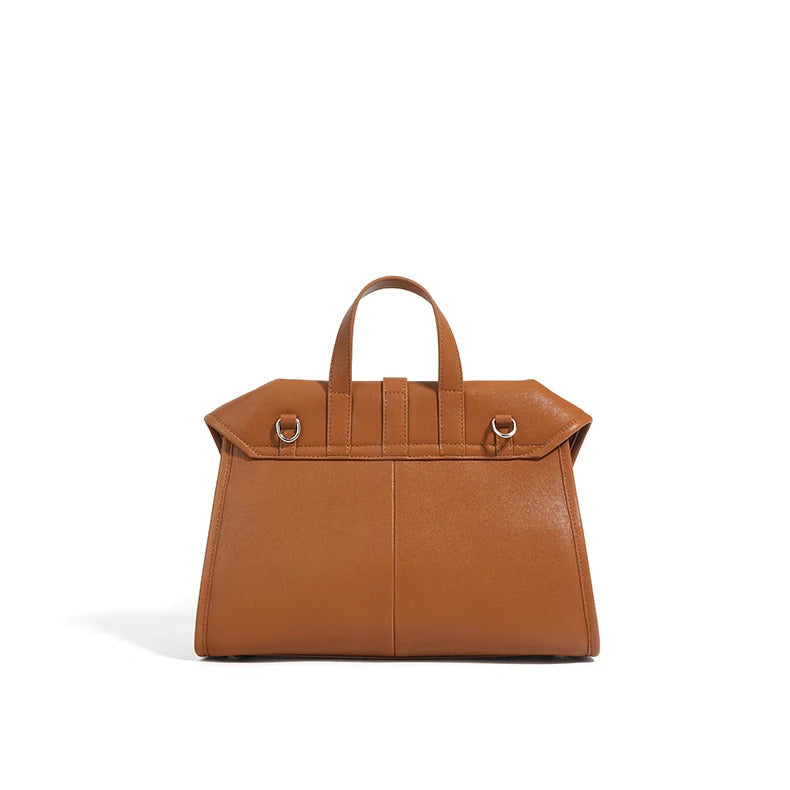 Genuine Leather Women’s Shoulder Bag – Large Capacity Retro Crossbody Handbag-Handbags, Wallets & Cases-Brown-Free Shipping Leatheretro