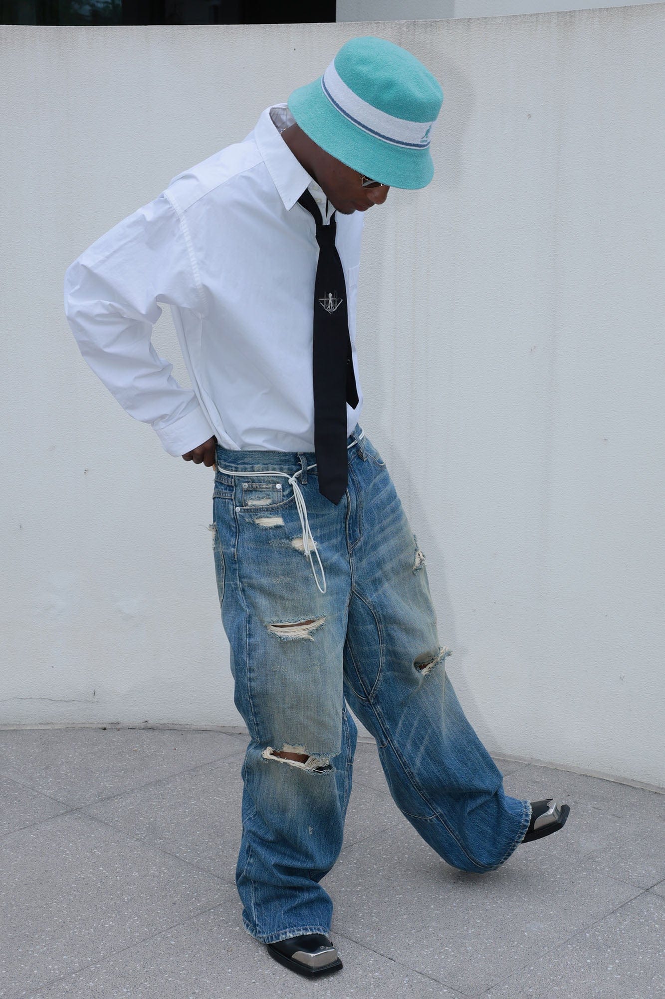 STEEPC Washed Rippled Straight-Leg Jeans-Jeans-S-Free Shipping Leatheretro