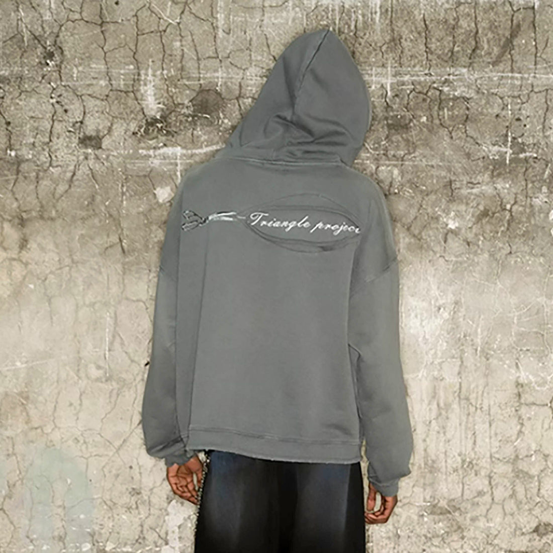 TRIANGLE PROJECT The Scissor Distressed Hoodie-Hoodie-S-Free Shipping Leatheretro