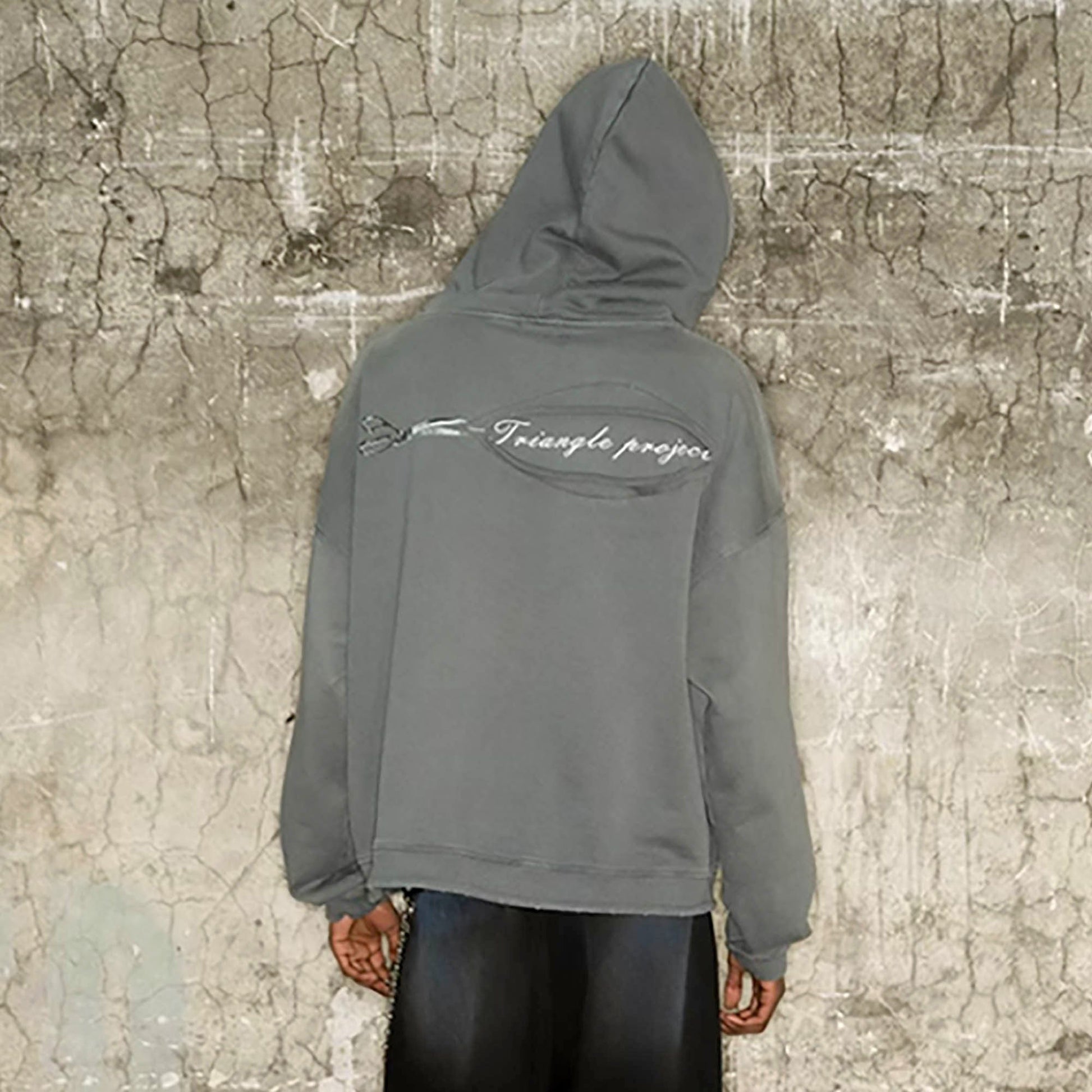 TRIANGLE PROJECT The Scissor Distressed Hoodie-Hoodie-S-Free Shipping Leatheretro