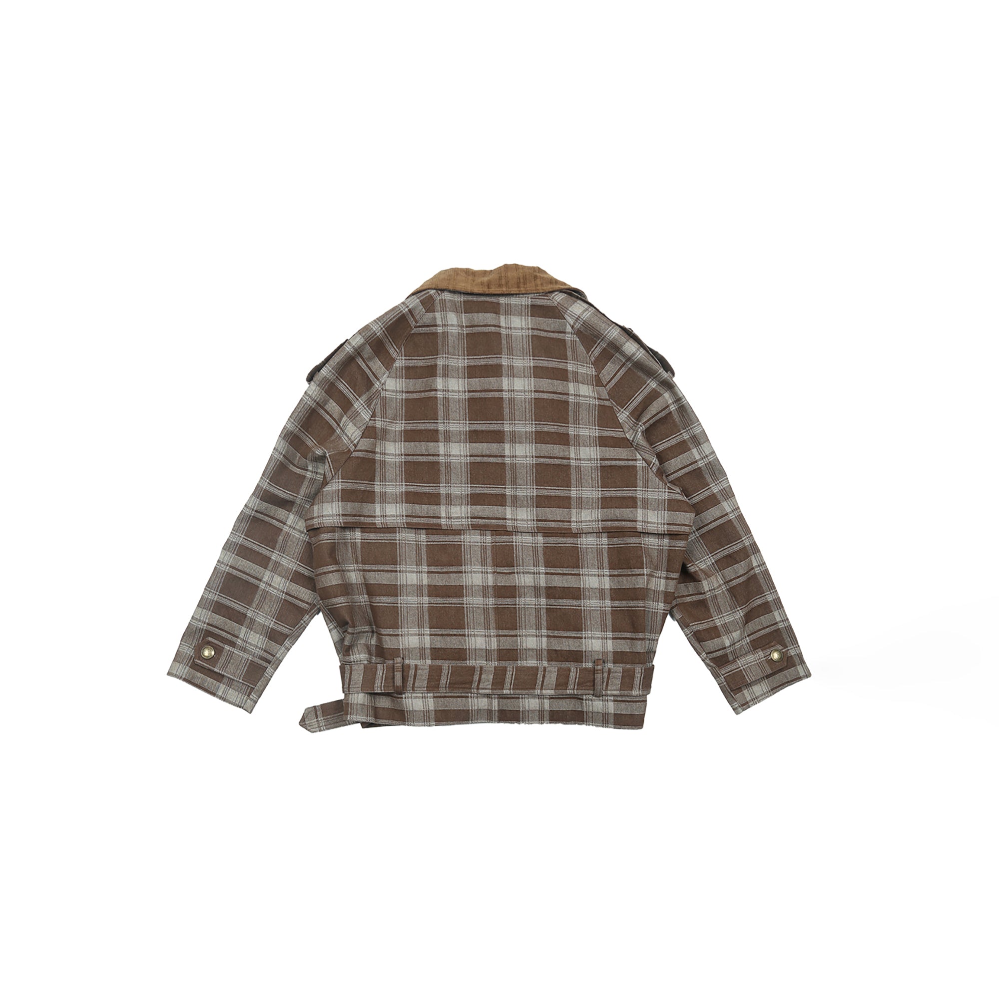 TRECLUB Retro Plaid Double-Breasted Trench Jacket-Jacket-S (Preorder)-Free Shipping Leatheretro
