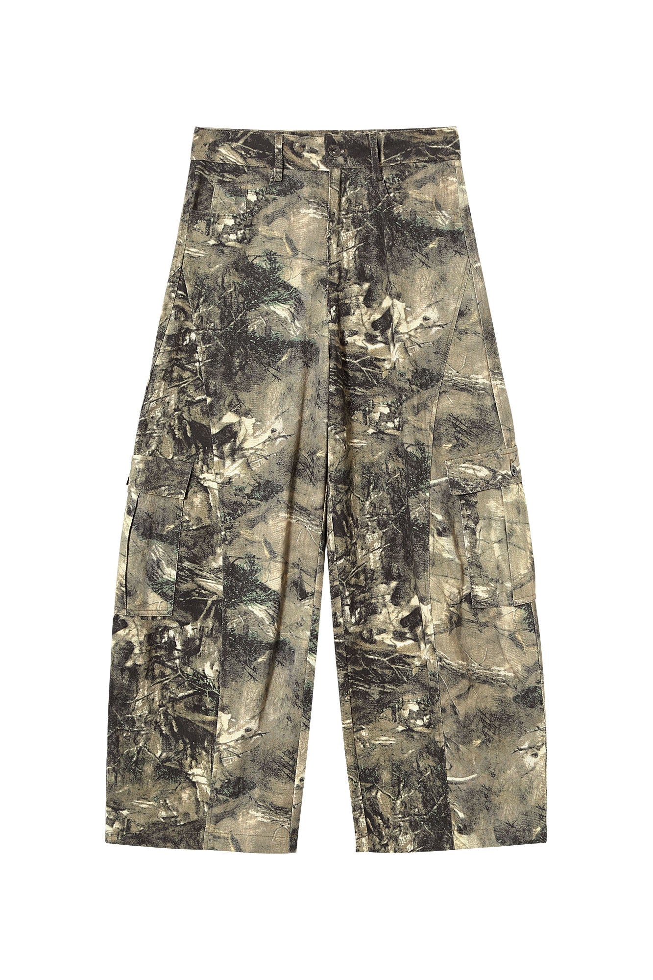 CLP Camo Distressed Panel Cargo Pants-Pants-M-Free Shipping Leatheretro