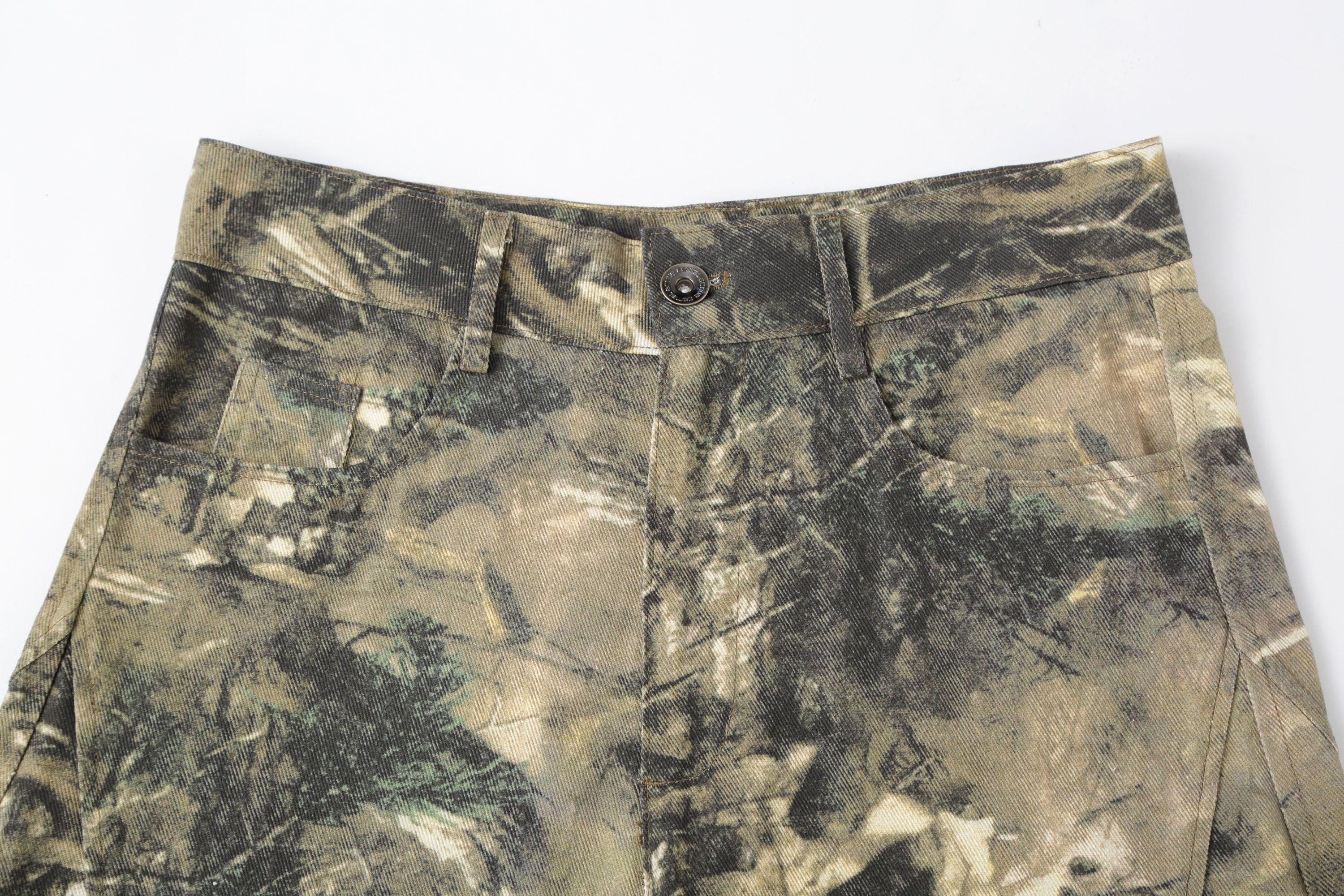 CLP Camo Distressed Panel Cargo Pants-Pants-M-Free Shipping Leatheretro