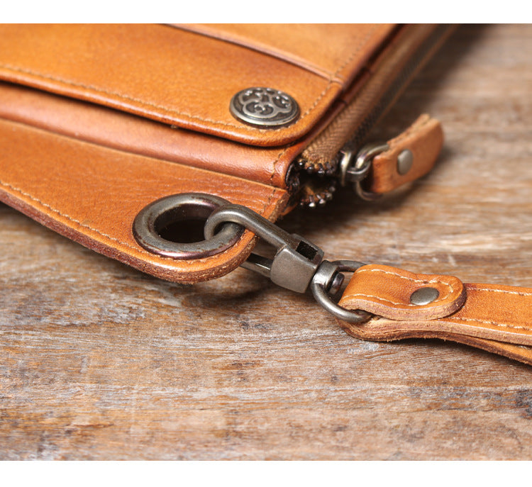Multi-Functional Genuine Leather Long Wallet & Card Case-Handbags, Wallets & Cases-Coffee-Free Shipping Leatheretro
