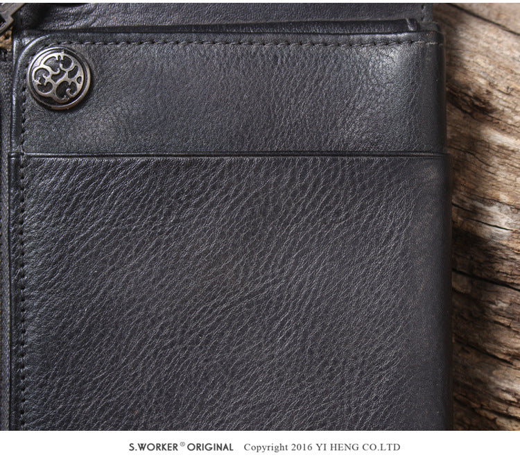 Multi-Functional Genuine Leather Long Wallet & Card Case-Handbags, Wallets & Cases-Coffee-Free Shipping Leatheretro