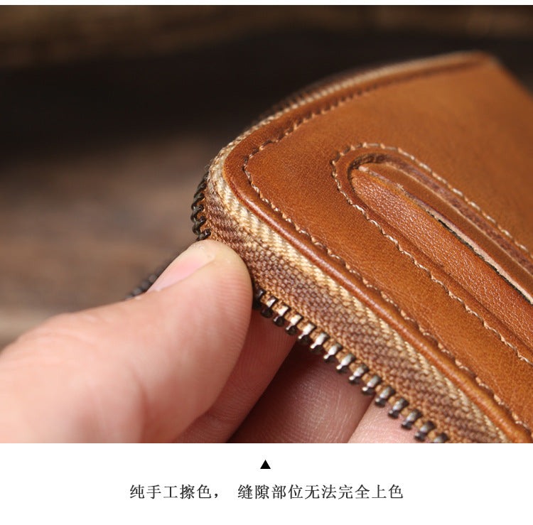 Multi-Functional Genuine Leather Long Wallet & Card Case-Handbags, Wallets & Cases-Coffee-Free Shipping Leatheretro