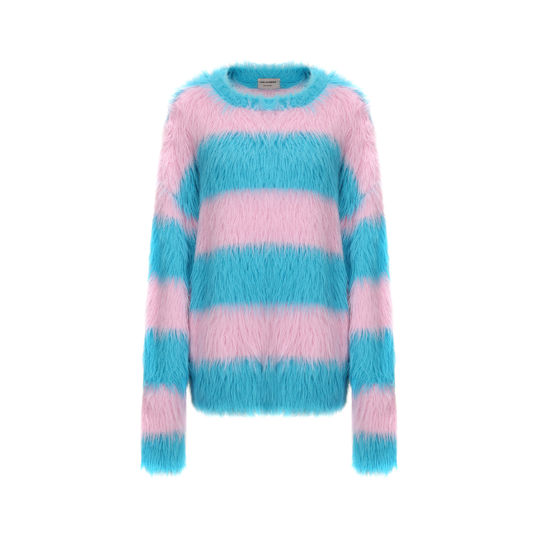 VANN VALRENCE Contrast Candy Stripe Fuzzy Sweater-Sweater-S-Free Shipping Leatheretro
