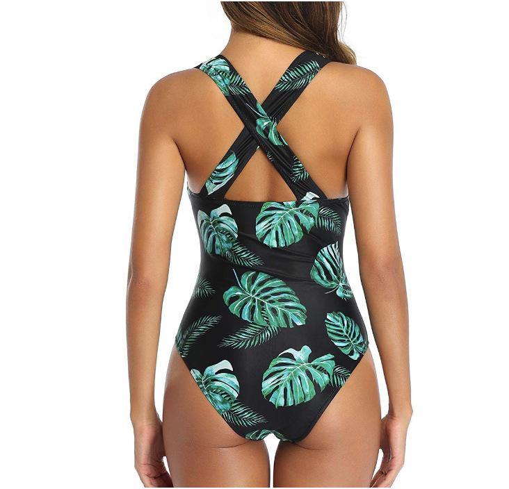 Sexy Women Summer Beach One Piece Swimsuits-Women Swimwear-Black-S-Free Shipping Leatheretro