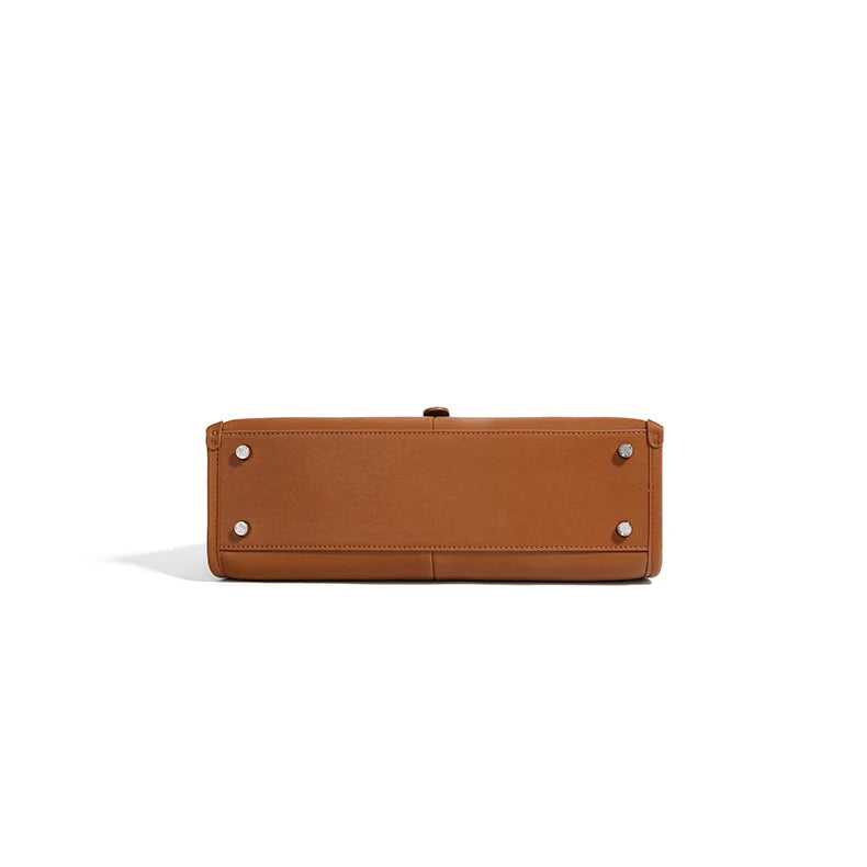 Genuine Leather Women’s Shoulder Bag – Large Capacity Retro Crossbody Handbag-Handbags, Wallets & Cases-Brown-Free Shipping Leatheretro
