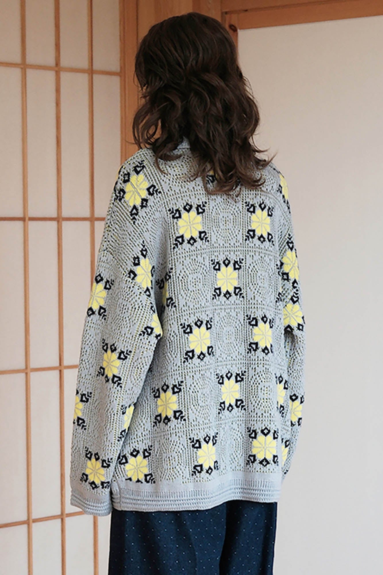 MIICHOUS Edelweiss Knit Button-Up Cardigan-Jacket-S-Grey-Free Shipping Leatheretro