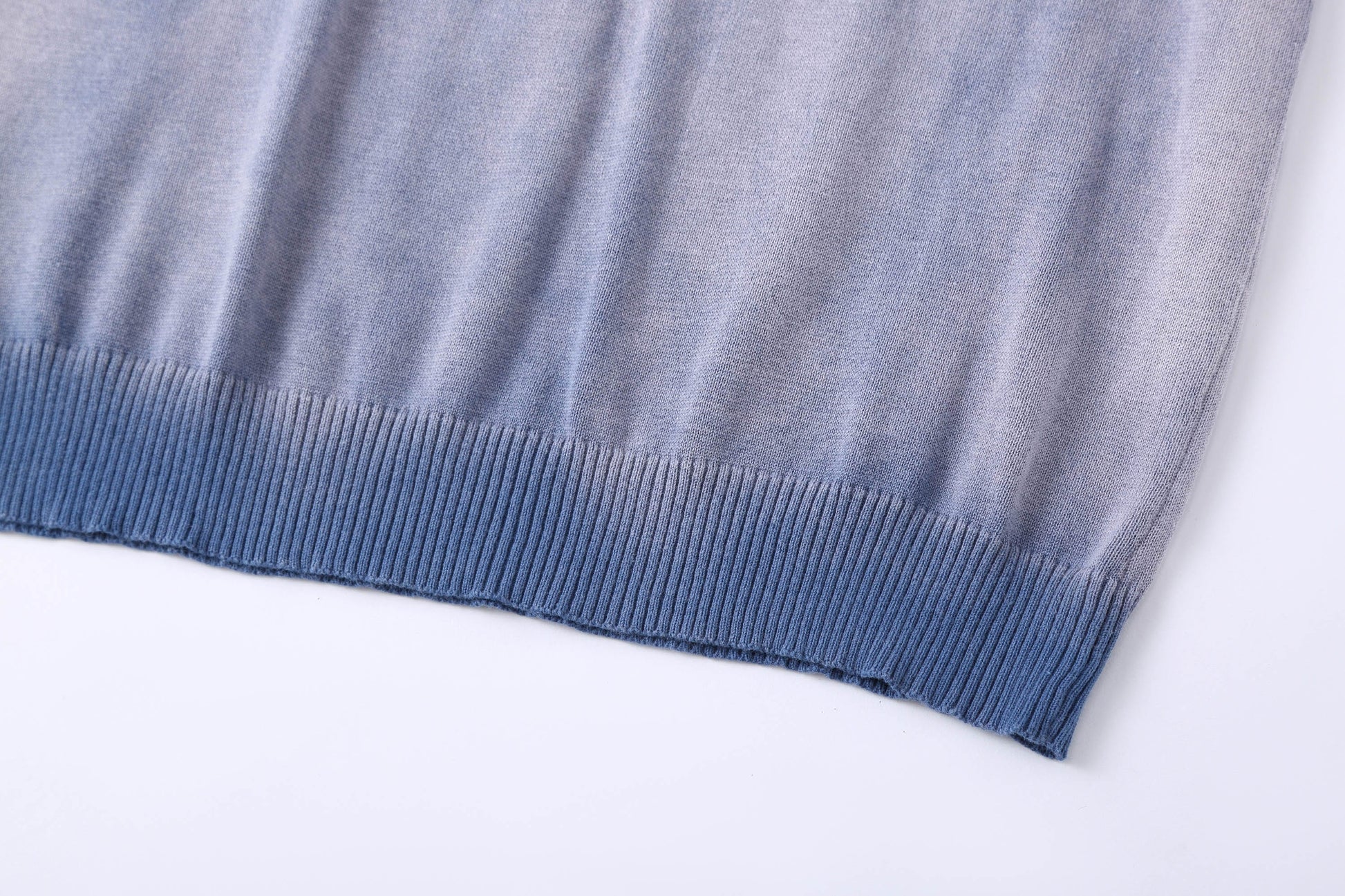 CLP Gradient Sheer Knitted T-Shirt-T Shirt-M-Blue-Free Shipping Leatheretro