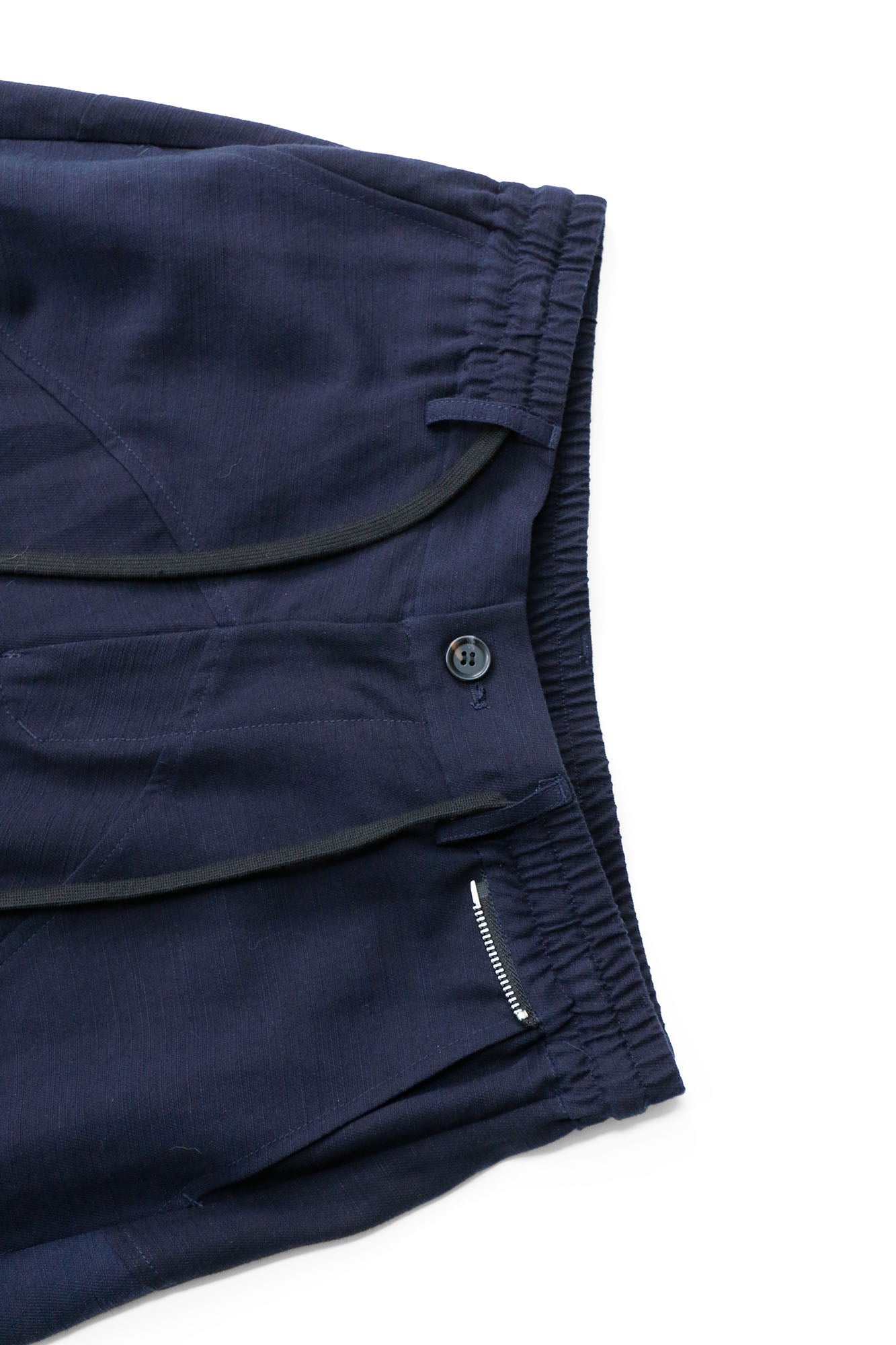 RELABEL Tencel-Acetate Ruched Oversized Shorts-Shorts-XS-Navy-Free Shipping Leatheretro