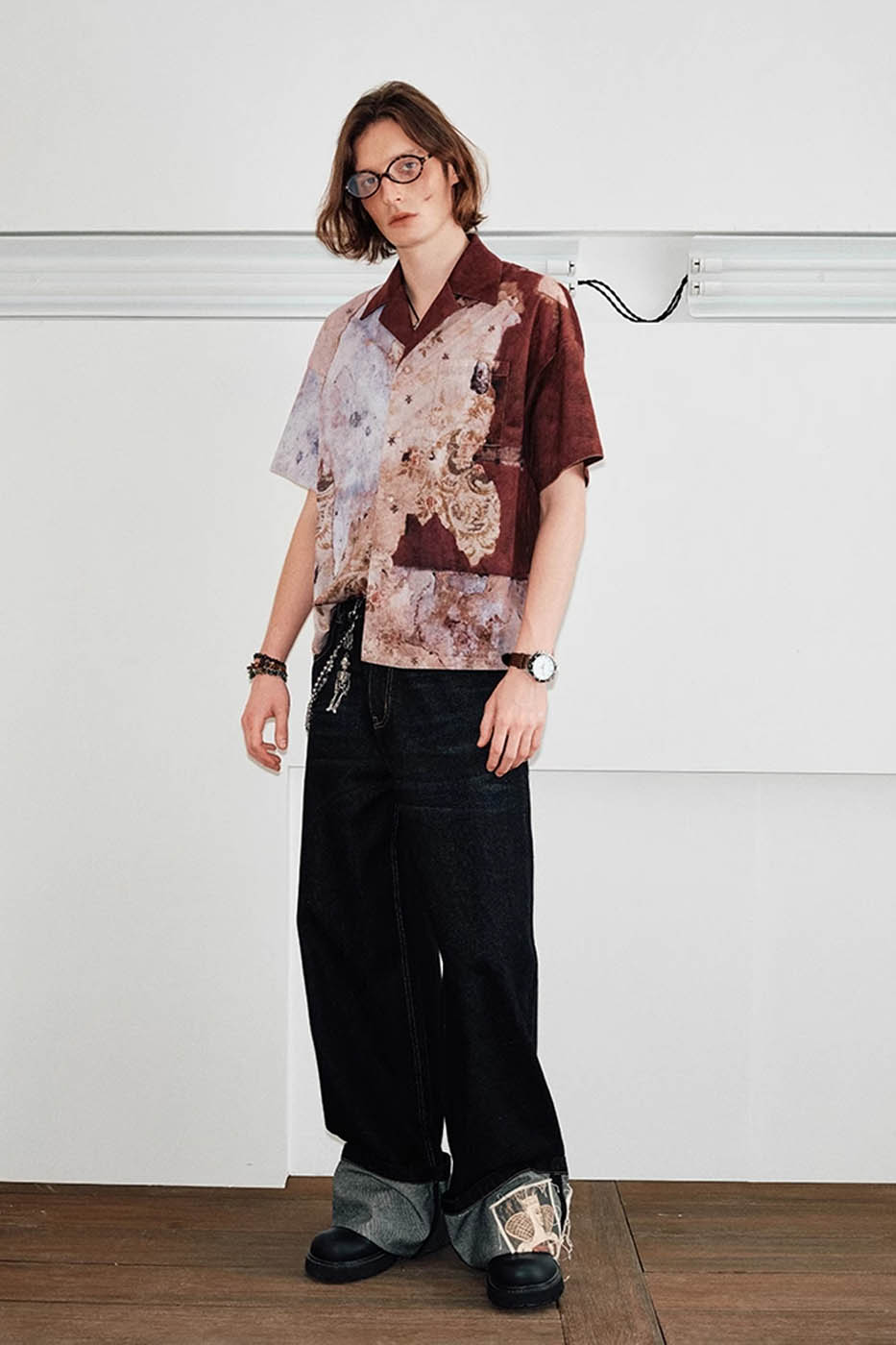 KREATE Mural Cuban Half Shirt-Half shirt-S-Free Shipping Leatheretro