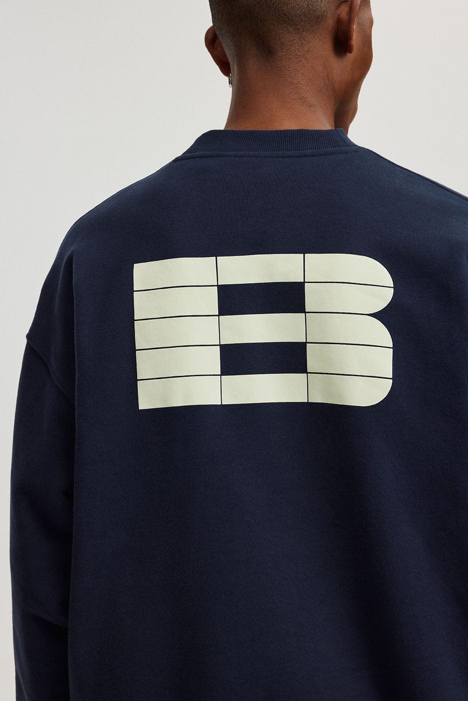 BONELESS Essential Plaid B LOGO Sweatshirt-Sweatshirt-S-Apricot-Free Shipping Leatheretro