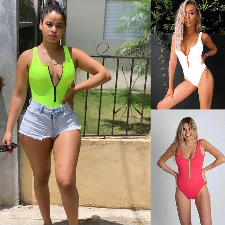 One Piece Summer Beach Swimsuits-Women Swimwear-1-S-Free Shipping Leatheretro