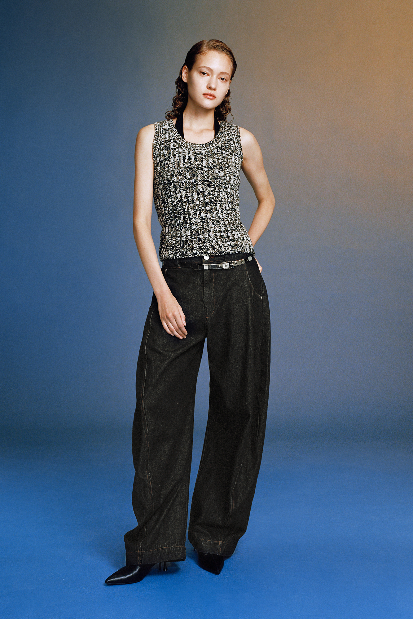 OPICLOTH Curved Panel Oversized Raw Jeans-Jeans-XS-Free Shipping Leatheretro
