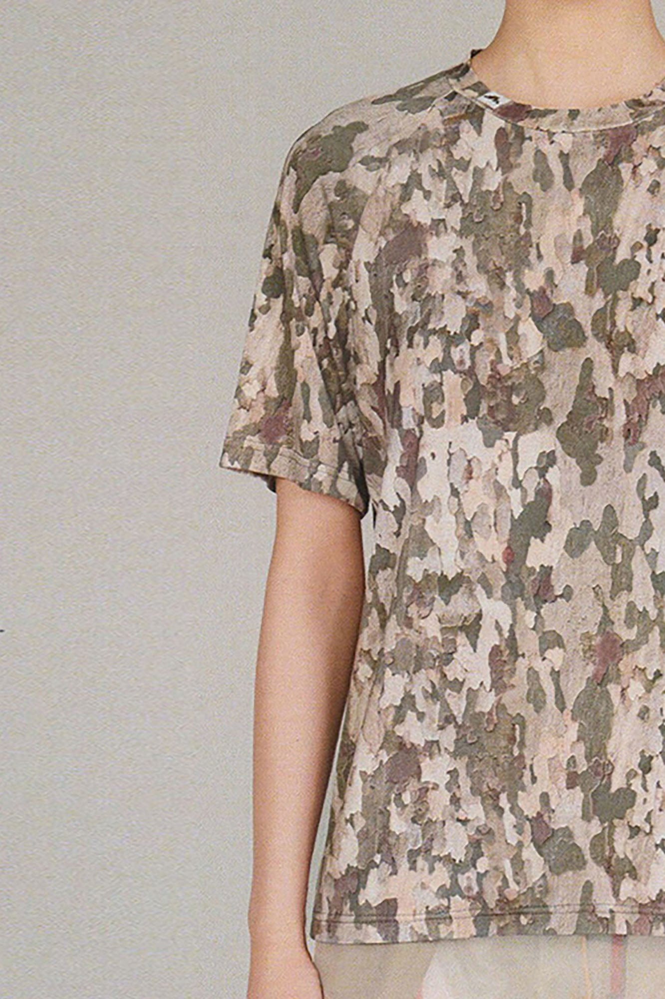 URBAN+FOREST Bark Camo Bamboo-Blend Tee-T Shirt-XS-Short-Free Shipping Leatheretro