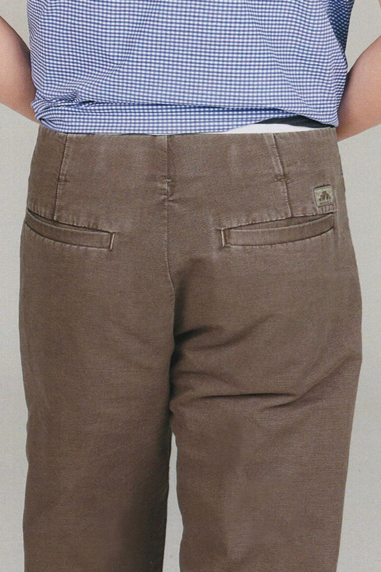 URBAN+FOREST Essential Extended Tab Waistband Canvas Pants-Shorts-S-Yellow-Free Shipping Leatheretro