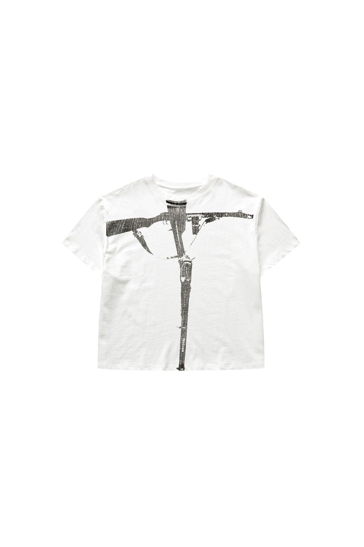 LUUUCAM Cruciform Rifle Graphic Washed T-Shirt-T Shirt-S-Free Shipping Leatheretro