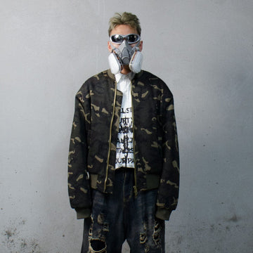 LUUUCAM Classic Camo Bomber Jacket-Jacket-S-Free Shipping Leatheretro