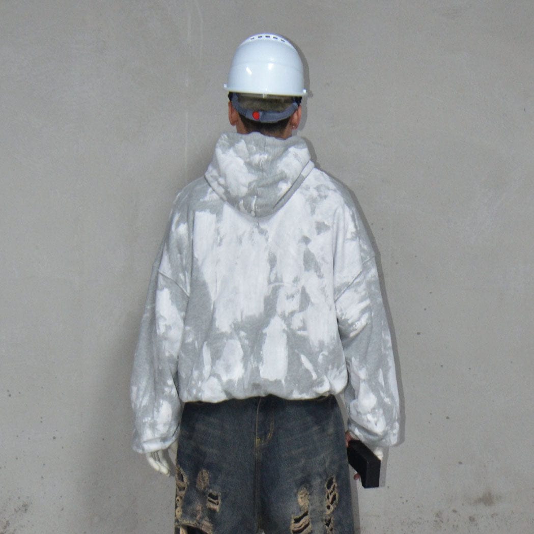 LUUUCAM Brush-Paint Faded Logo Hoodie-Hoodie-S-Free Shipping Leatheretro