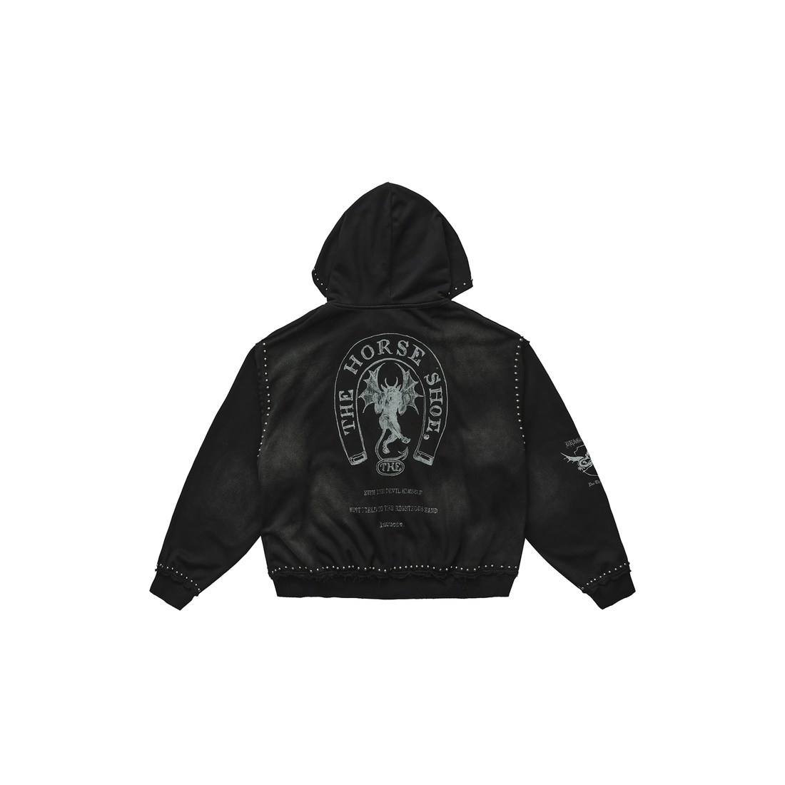 LUUUCAM Retro Studded Zip Hoodie-Jacket-S(Preorder)-Free Shipping Leatheretro