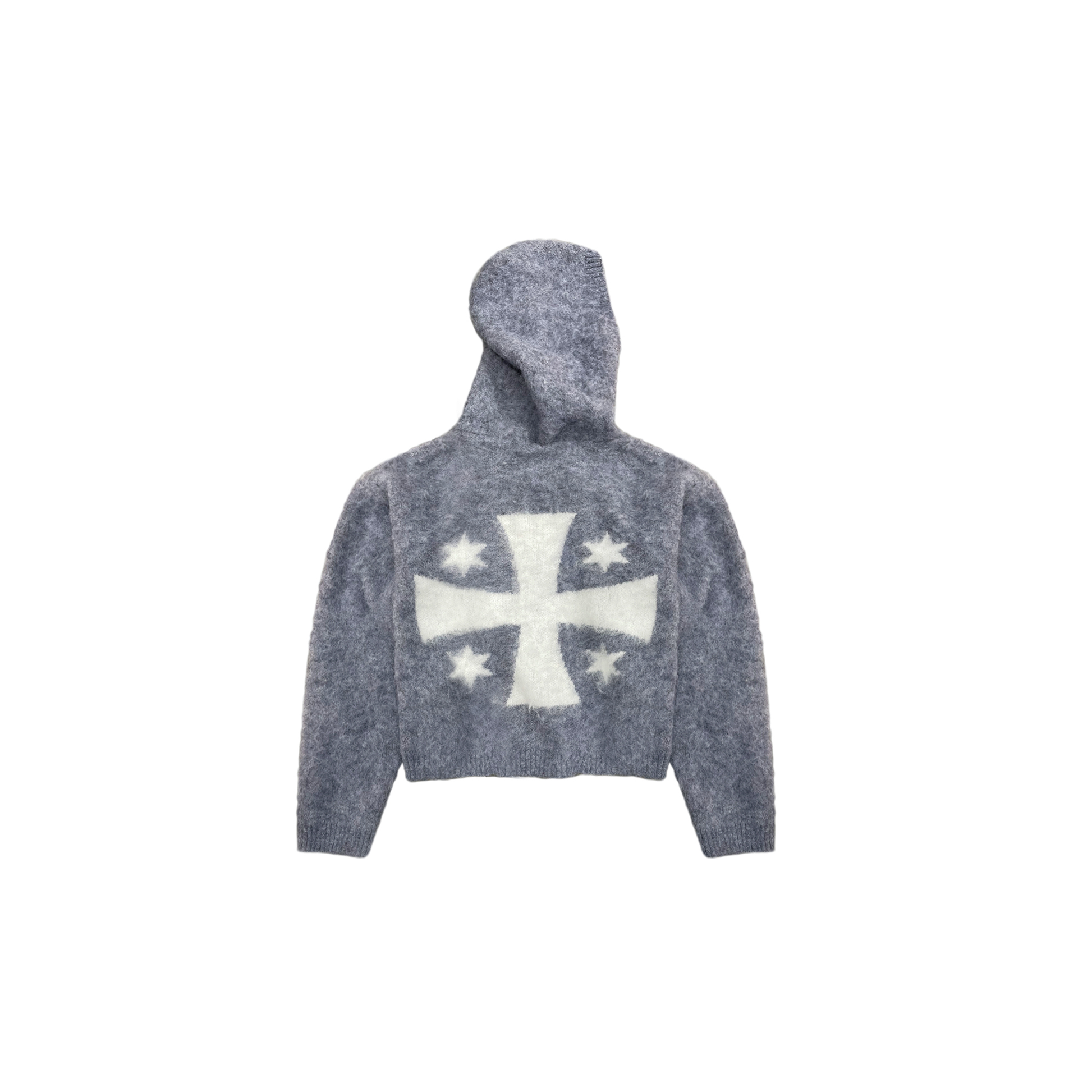 LUUUCAM Faux Mink Jacquard Dual-Zip Hooded Cardigan-Jacket-S-Free Shipping Leatheretro