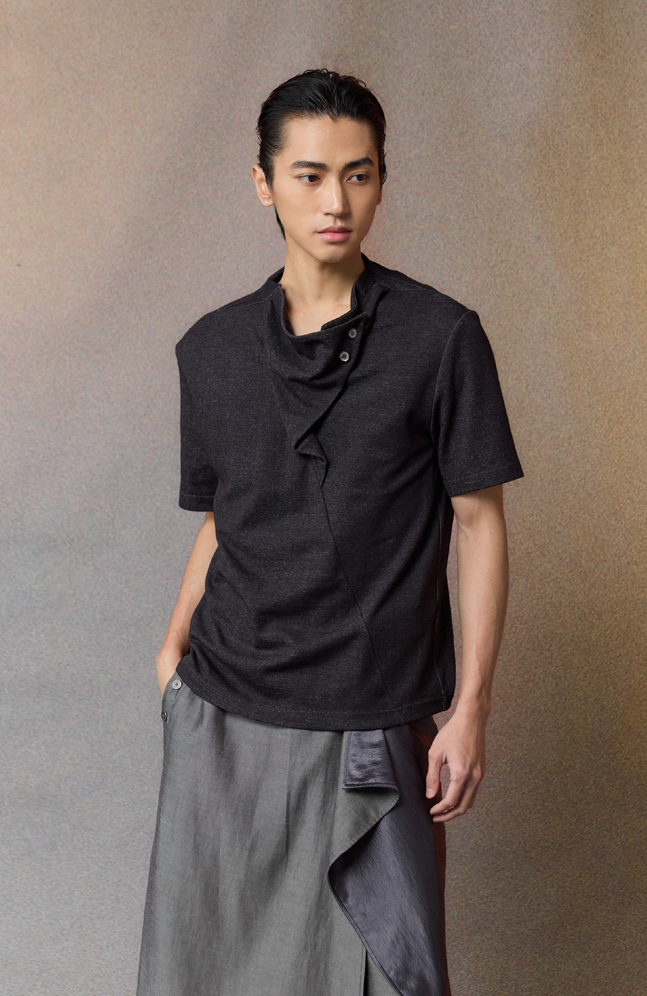 ALVNG AR ANTS Convertible Cowl-Neck Tee-T Shirt-S-Free Shipping Leatheretro