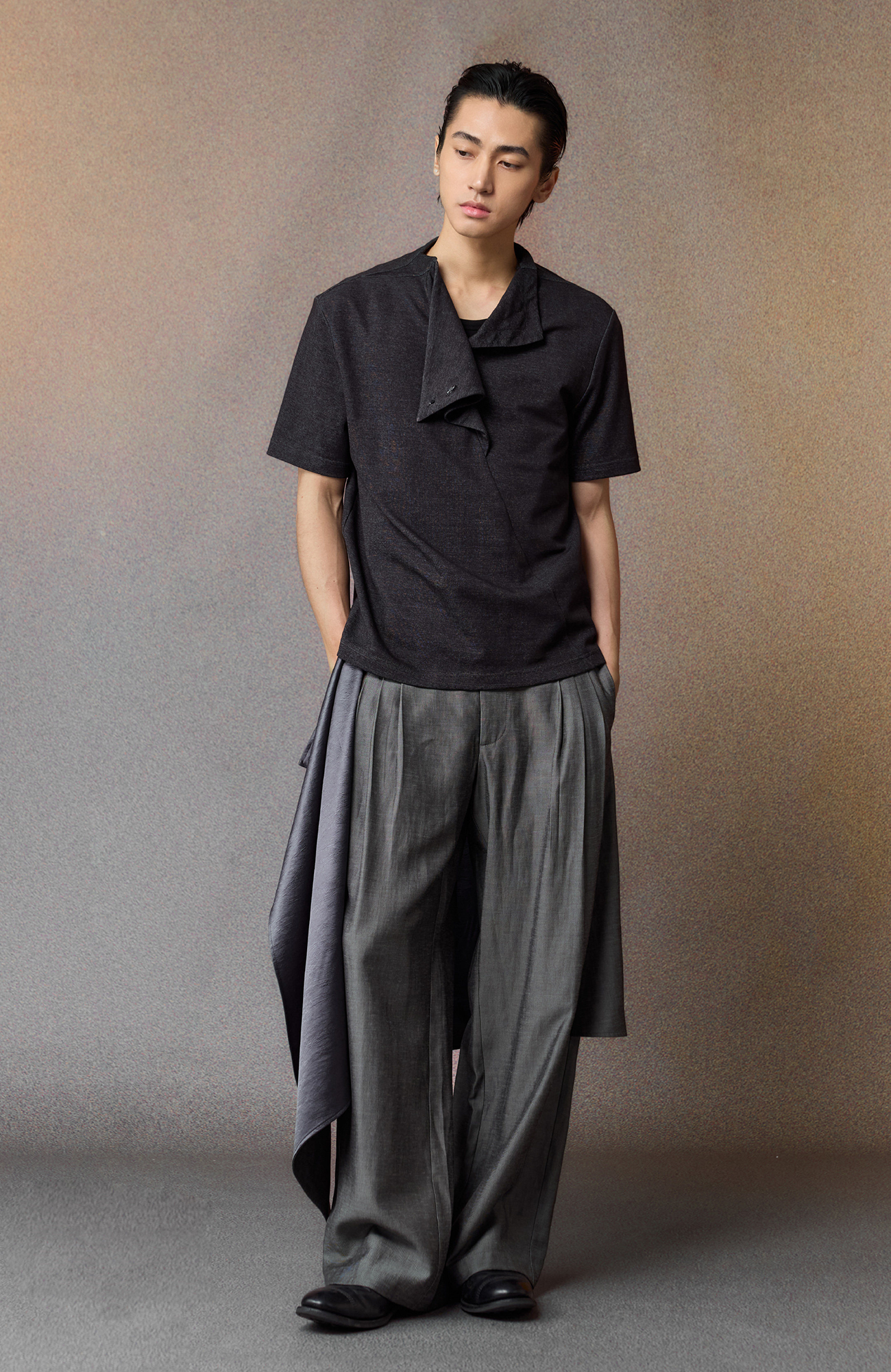 ALVNG AR ANTS Convertible Cowl-Neck Tee-T Shirt-S-Free Shipping Leatheretro
