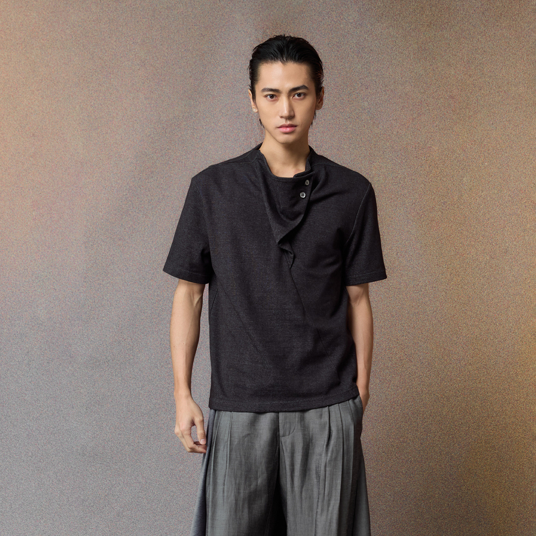 ALVNG AR ANTS Convertible Cowl-Neck Tee-T Shirt-S-Free Shipping Leatheretro