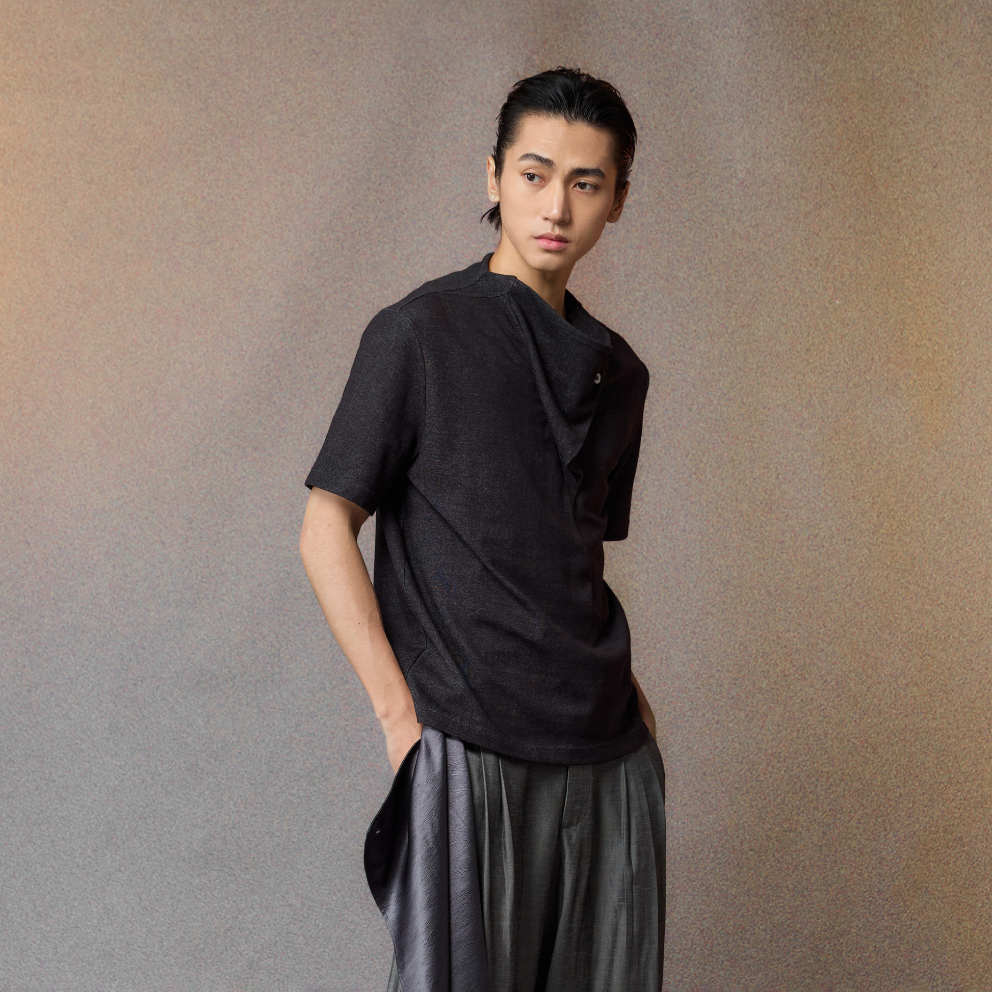 ALVNG AR ANTS Convertible Cowl-Neck Tee-T Shirt-S-Free Shipping Leatheretro