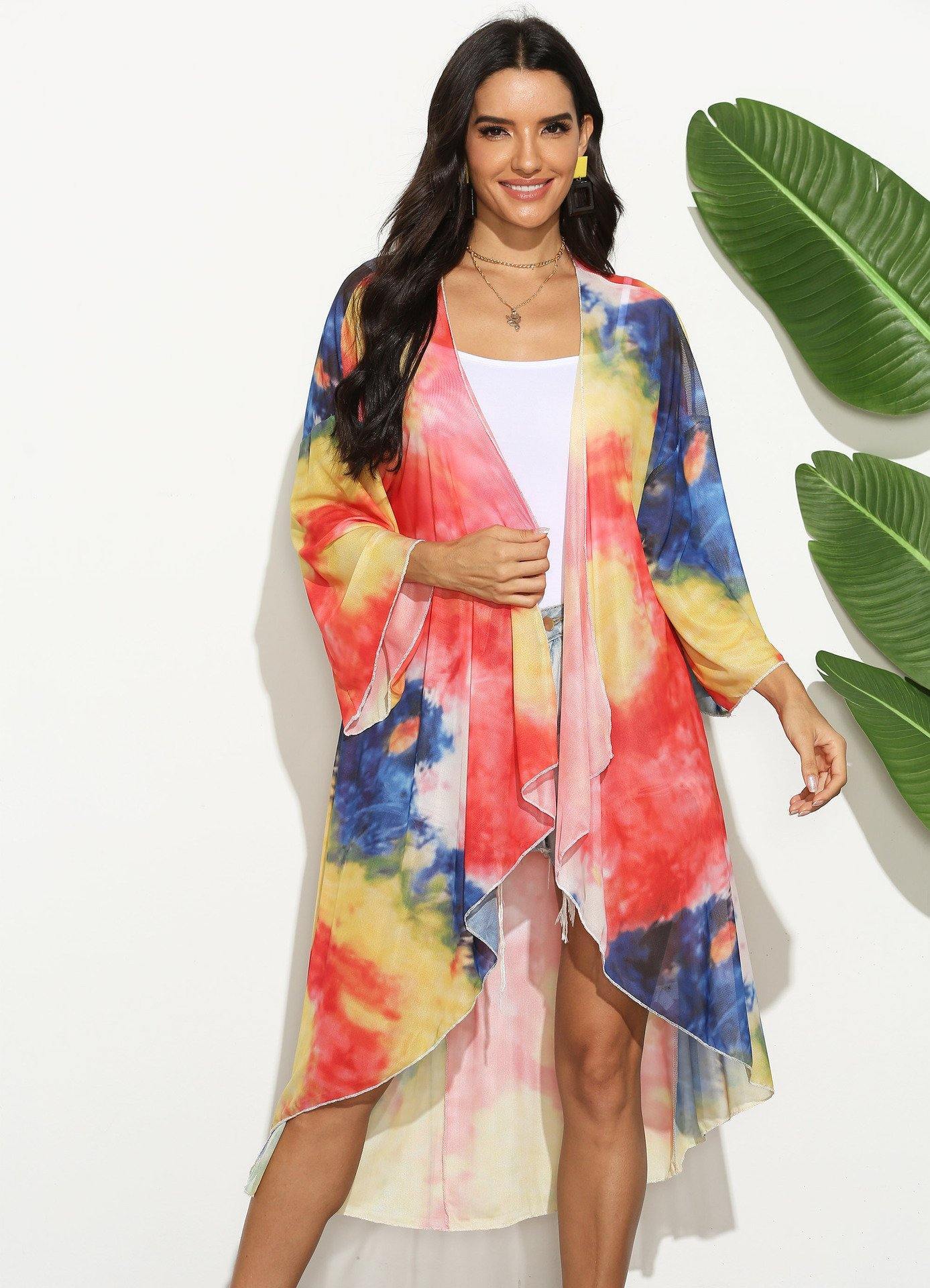 Women Summer Irregular Long Cover Ups-The same as picture-One Size-Free Shipping Leatheretro