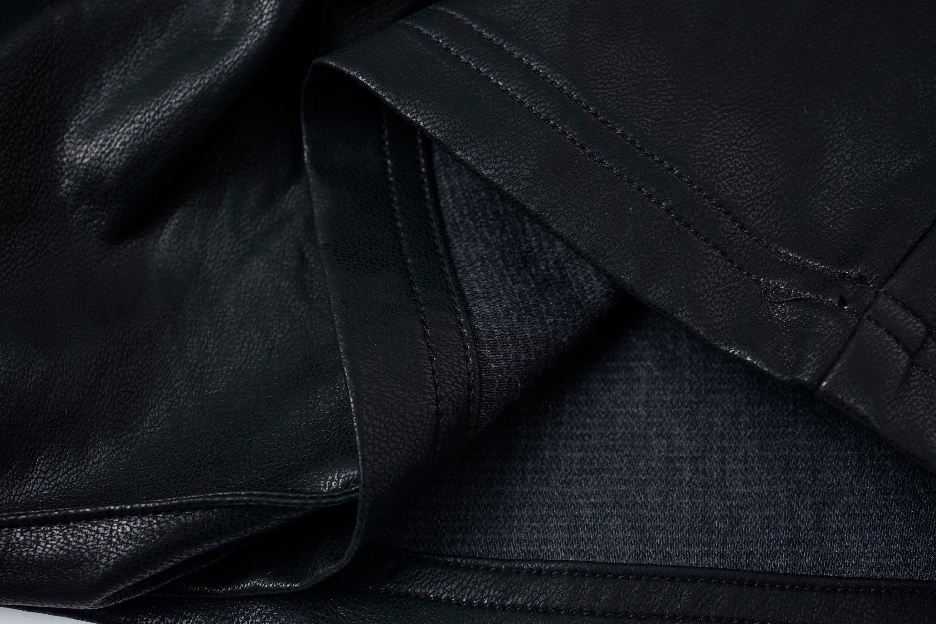 CLP Punk Faux Leather Multi-Pocket Cargo Shorts-Shorts-M-Black-Free Shipping Leatheretro