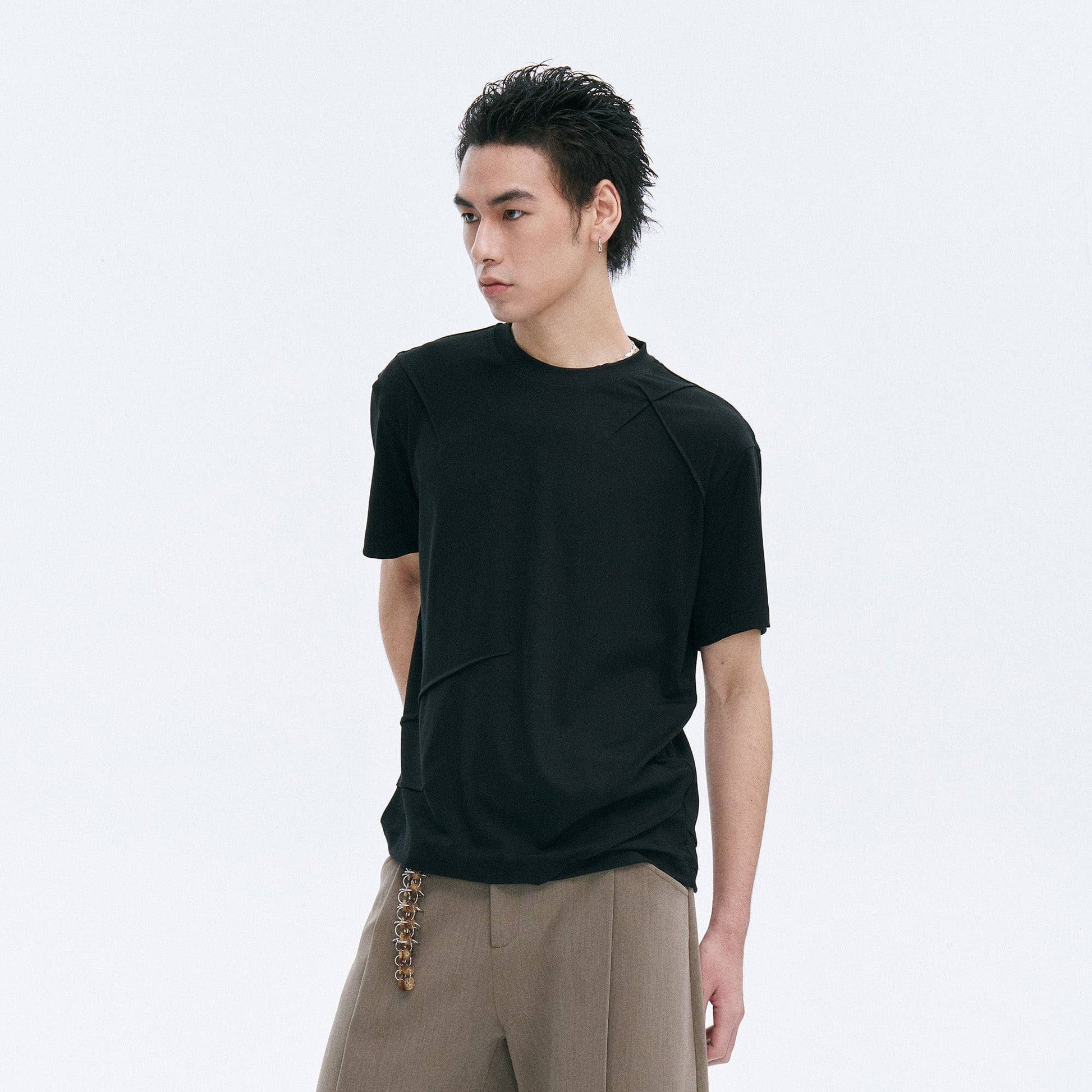 CATSSTAC Essential Scar-Stitch T-Shirts-T Shirt-M-Coffee-Free Shipping Leatheretro