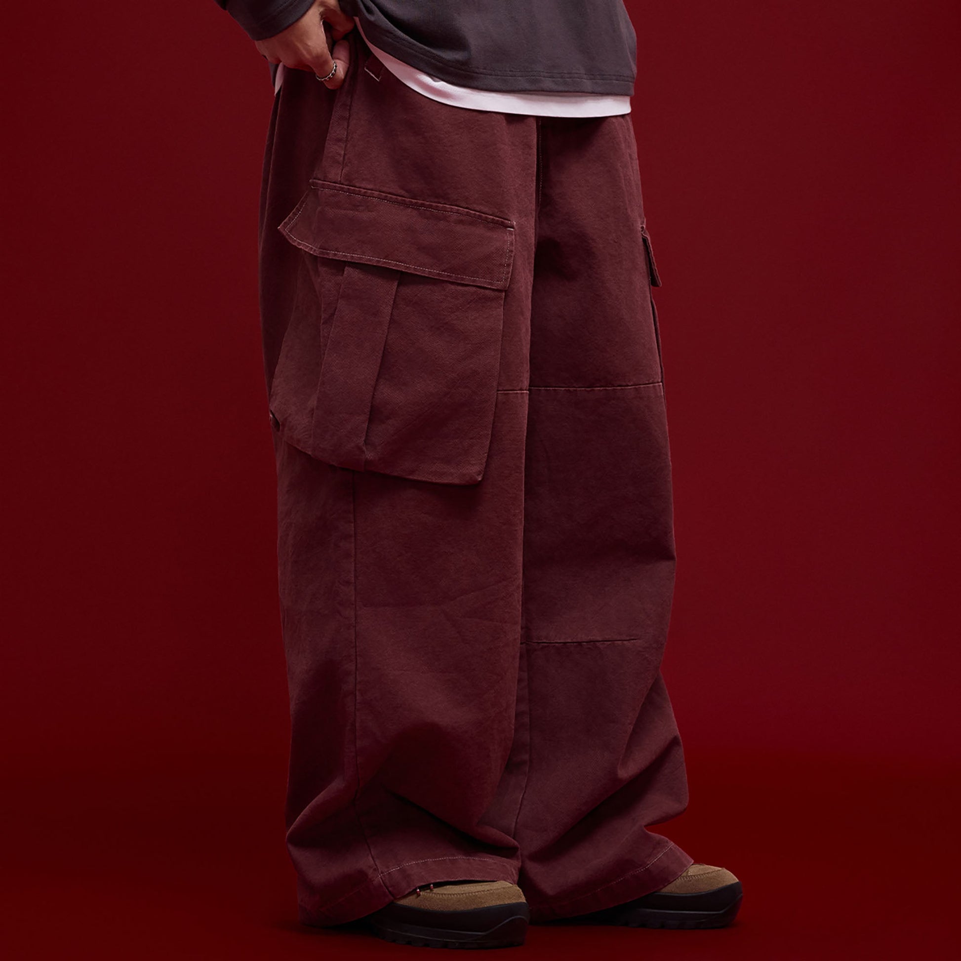 BANANA CLUB Essential Oversized Utility Cargo-Pants-S-Blue-Free Shipping Leatheretro